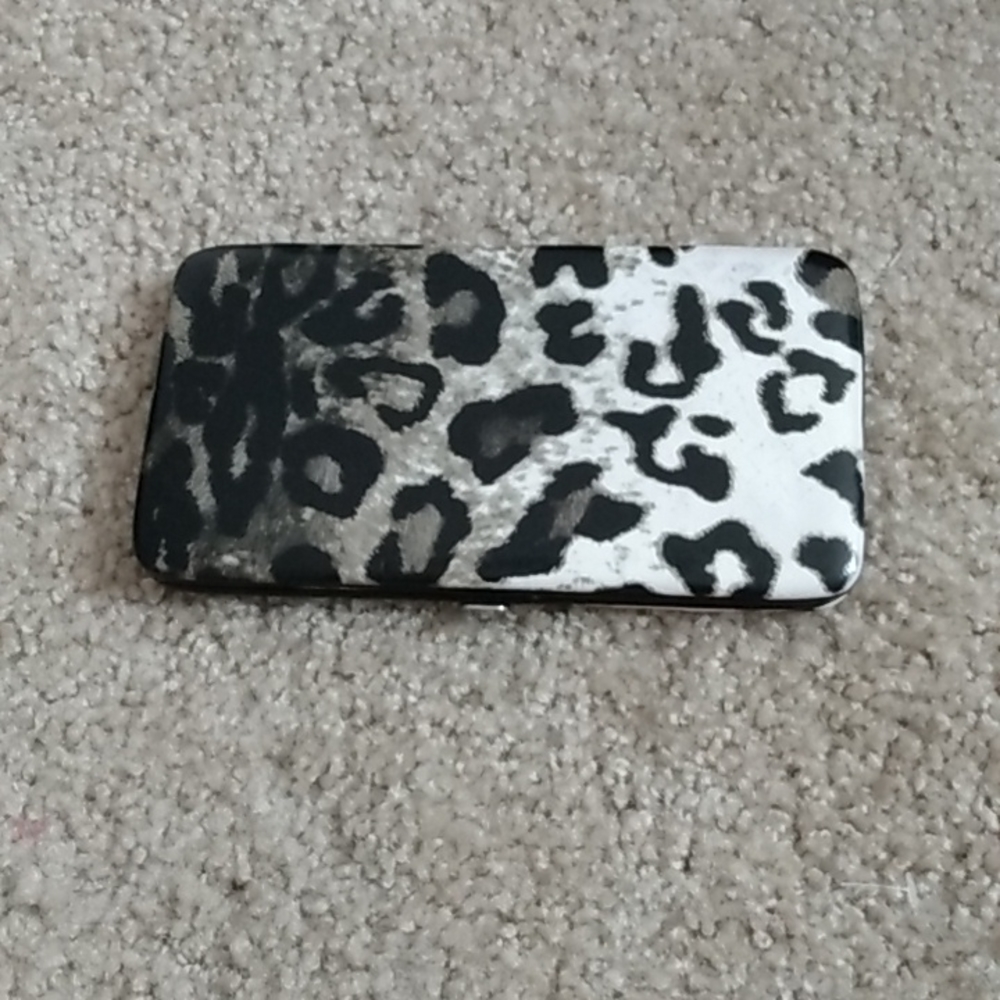 Black and white wallet